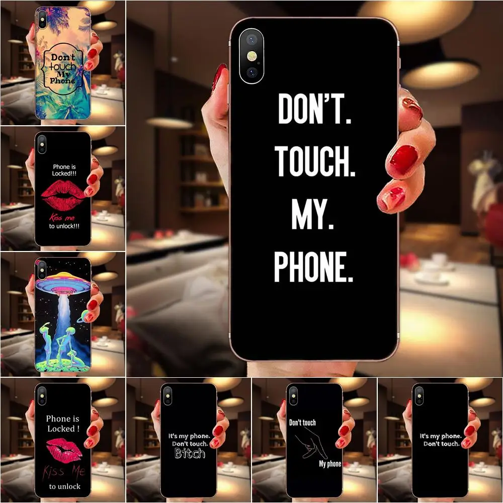 И надписью Don't Touch телефон Мягкий силиконовый чехол для LG K50 Q6 Q7 Q8 Q60 X Мощность 2 3