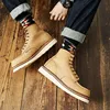 Yomior Goodyear-Welted Vintage Handmade Men shoes Round Toe Genuine Leather Platform Boots Tooling Ankle Boots Motorcycle Boots ► Photo 3/6