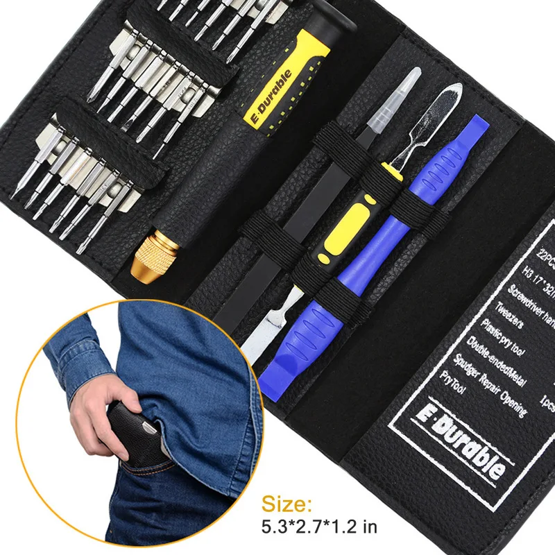 

Leather Case 22 In 1 Torx Screwdriver Set Mobile Phone Repair Tool Kit Multitool Hand Tools For Iphone Watch Tablet PC 2019 New