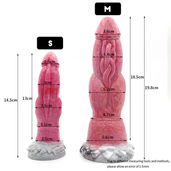 New Tiny Animal Dog Penis For Beginners Silicone Knot Realistic Dildo S M G-spot Stimulate Female Masturbator Anal Massage 2