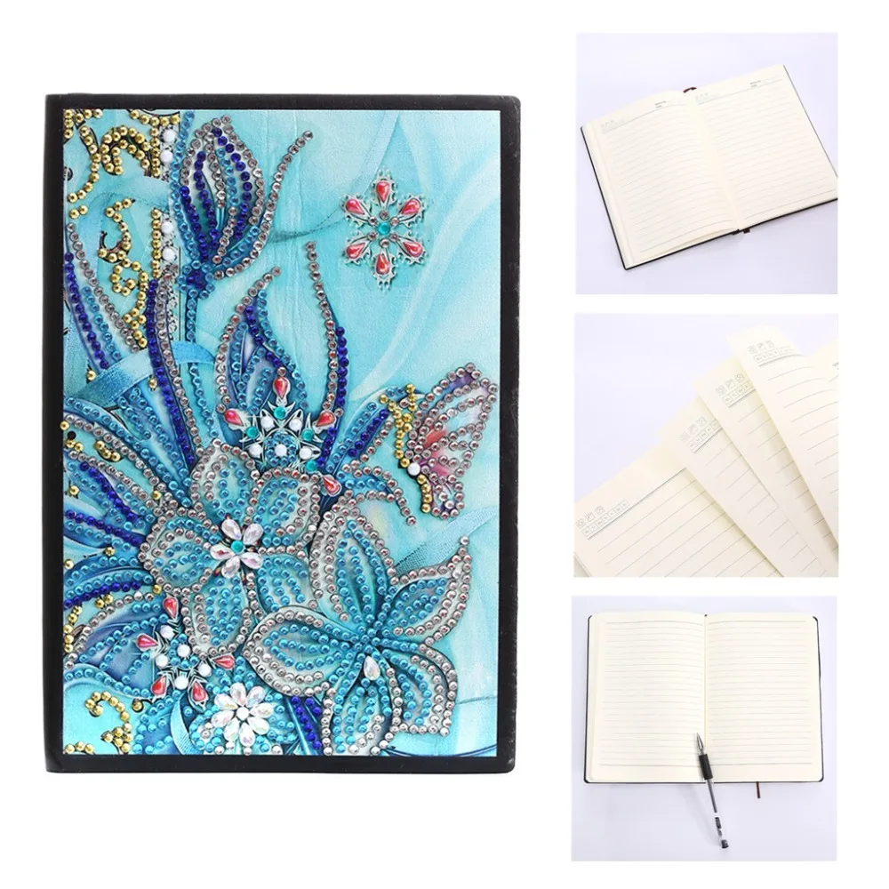 A5 блокнот DIY креативный алмаз особенной формы альбом для рисования бабочка цветок Дневник Книга вышивка Алмазная вышивка крестиком