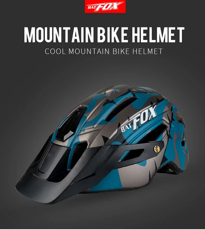 BATFOX Bicycle Helmet Ultralight Cycling Helmet Road Mountain MTB Helmet Casco Ciclismo Integrally-molded Bike Helmet 56-62 cm
