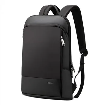 

Nylon men's backpack Slim Laptop Backpack Business Bag Unisex Black Ultralight Backpack Thin Back Pack