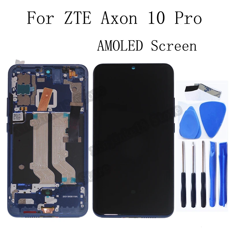 Оригинальный AMOLED для ZTE Axon 10 Pro ЖК-дисплей кодирующий преобразователь сенсорного