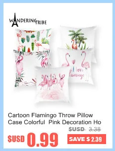 Чехол для подушки с изображением фламинго из мультфильма, разноцветные розовые декоративные подушки для дома, Роскошный чехол для подушки, белые чехлы для подушек