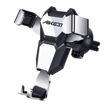 

Gravity Metal Car Phone Holder Air Vent Mount Auto Clamping Linkage Adjustable Mobile Phone Holder For Car Stand Bracket