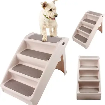 

Pet Stairs Folding Pet Steps Nonslip 4-Step Pet Ladder Pet Ramp For Dogs And Cats 78*38*12cm