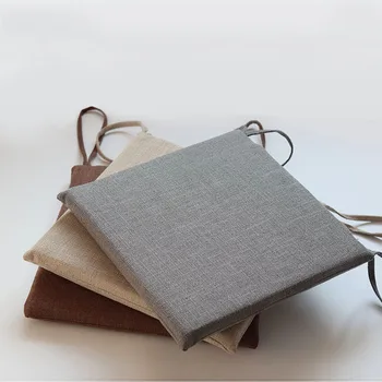 

Linen garden cushion cushion comfortable and breathable cotton cushions office cushions removable and washable straps cushions