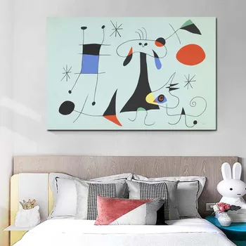 

Joan Miró Figure Dog Birds Canvas Painting Print Living Room Home Decoration Artwork Modern Wall Art Oil Painting Poster Picture