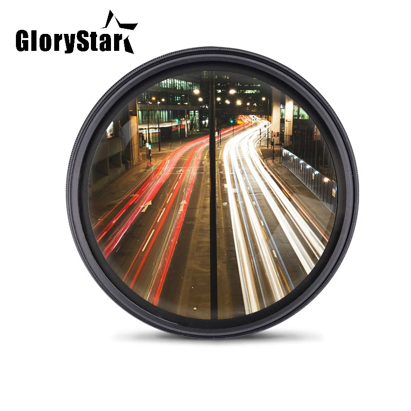 49mm 1Set 37mm 46mm 49mm 52mm 55mm 58mm 62mm 67mm 72mm 77mm Neutral Density Adjustable ND2 to ND400 Lens Filter Protector 