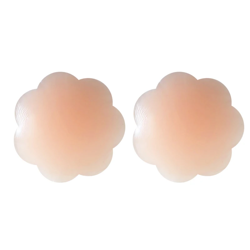 

Women Silicone Invisible Sexy Reusable Round shaped Breast Boobs Self Adhesive Nipple Cover Pasties Stickers dress Chest paste