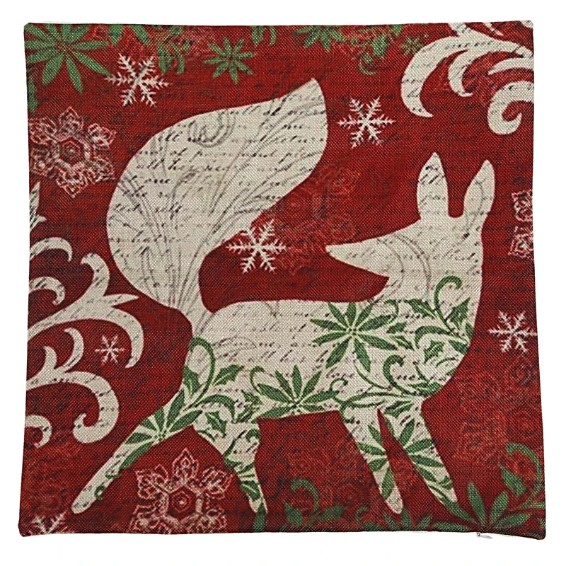 Christmas fox Pillow Case 18 x 18inch Cushion Cover Home Decor Design Throw Pillow Cover Throw Pillow Case