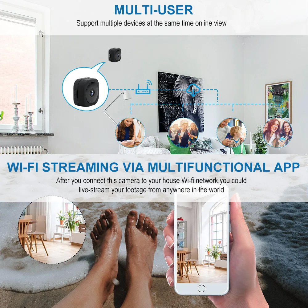 4K Wifi мини-камера чип Hisilicon HD 1080P ночного видения водонепроницаемый корпус CMOS датчик рекордер видеокамера