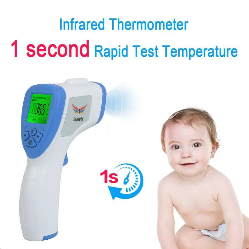 

Medical Non-Contact Forehead Thermometer Adult Kids Baby Temperature Gun LCD Digital Infrared Forehead Thermometer