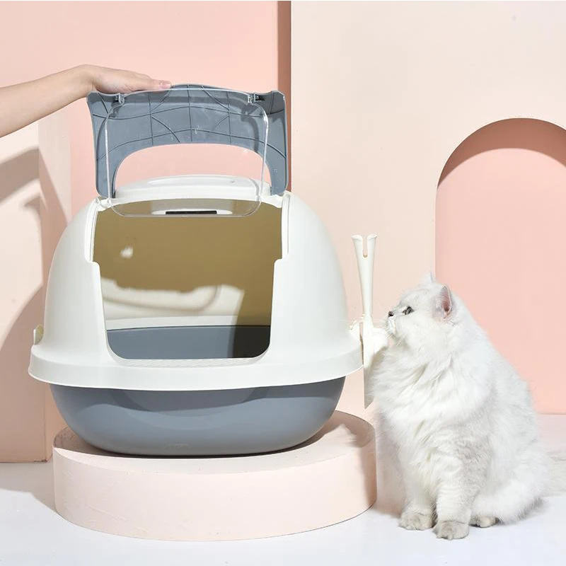 Fully Enclosed Cat litter Box Cats toilet large Pet Bedpan Toilet Anti-splash Kitty House Plastic Boxs Supplies Fully Enclosed Cat litter Box Cats toilet large Pet Bedpan Toilet Anti-splash Kitty House Plastic Boxs Supplies