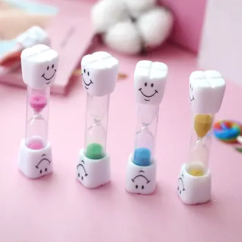 

3 Minute Cartoon Smile Hourglass Three Minute Children Brushing Timer Creative Toy Decoration Gift Color Sand