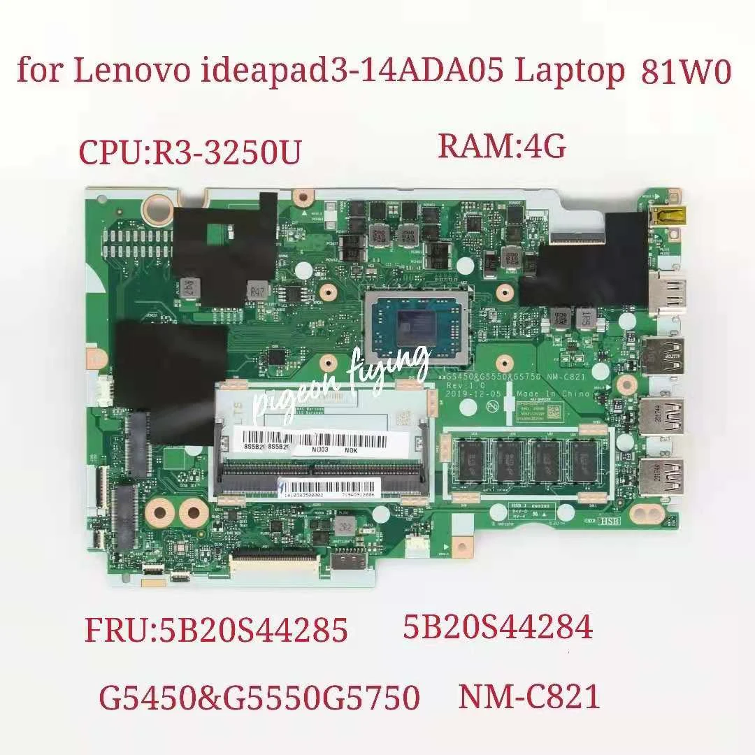 For Lenovo Ideapad 3 14ada05 Laptop Motherboard Cpu R3 3250u Ram 4g Nm C1 Fru 5bs 5bs 100 Test Ok Laptop Motherboard Aliexpress