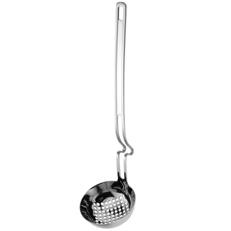 Creative Long Handle Soup Spoon Hot Pot Strainer with Hook Tablespoons Portable Tableware Stainless Steel | Дом и сад