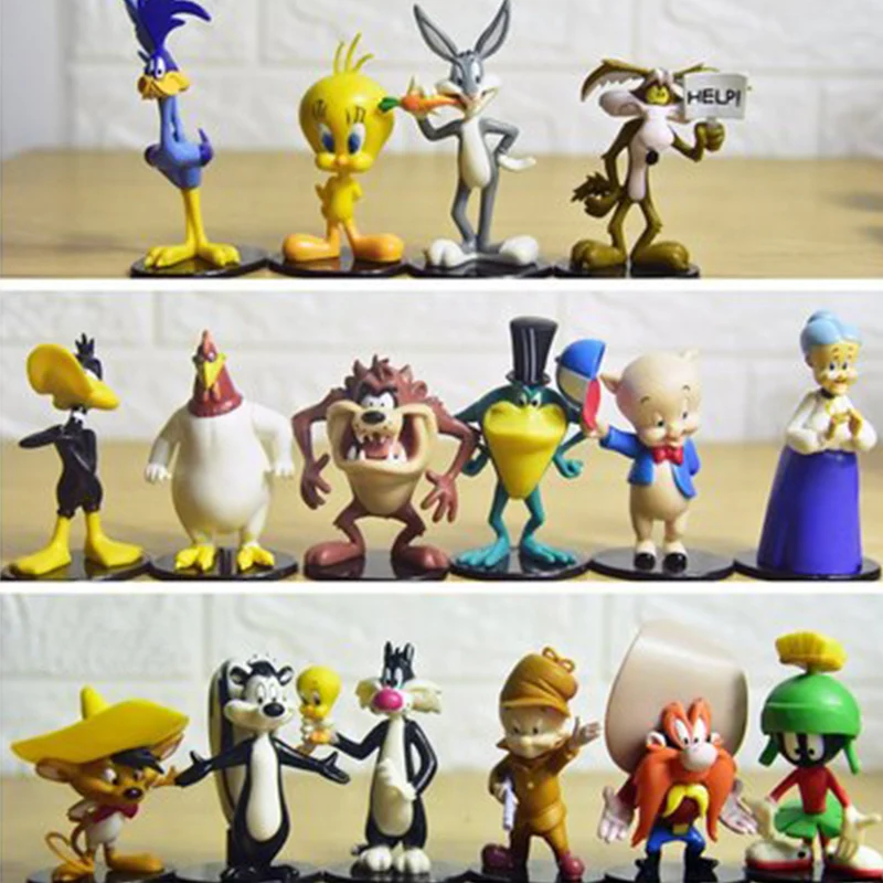Фигурки для украшения дома 16 шт. 7-9 см Looney Tunes Bugs Bunny weety коллекция Big пасть чудовища