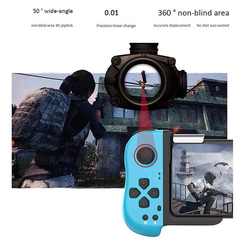  One-Handed Stretch Mobile Game Wireless Bluetooth Handle IOS/Android King to Send Glory Tomorrow PU