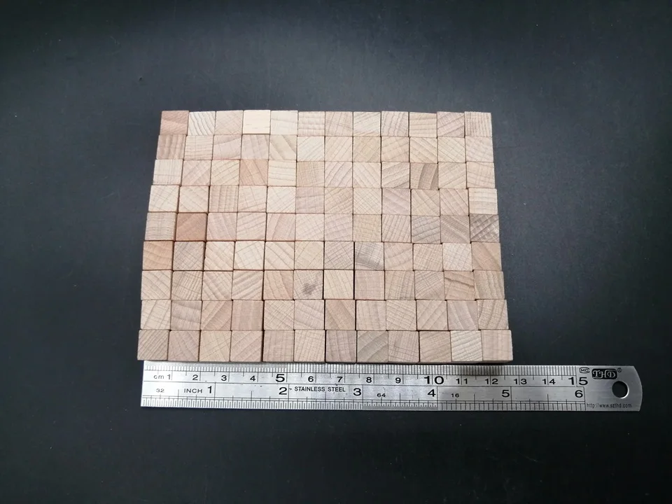 Customization Puzzle Wooden Cube 9*12 pcs 10 mm Geometric Shape Toy Kid