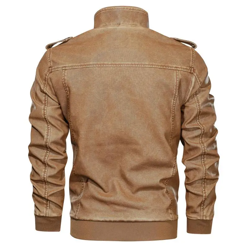 L-6XL, новинка, зимняя мужская кожаная куртка, Ретро стиль, мотоциклетная куртка из искусственной кожи, модное пальто из искусственной кожи PU размера плюс, мужская куртка-бомбер s
