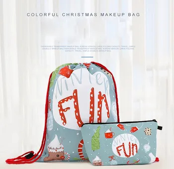 

Christmas Red Cartoon Old Man Snowman Candy Tote Child Gift Bag Shoulder Bag For Teenage Multi-Function Small Bagpack Female