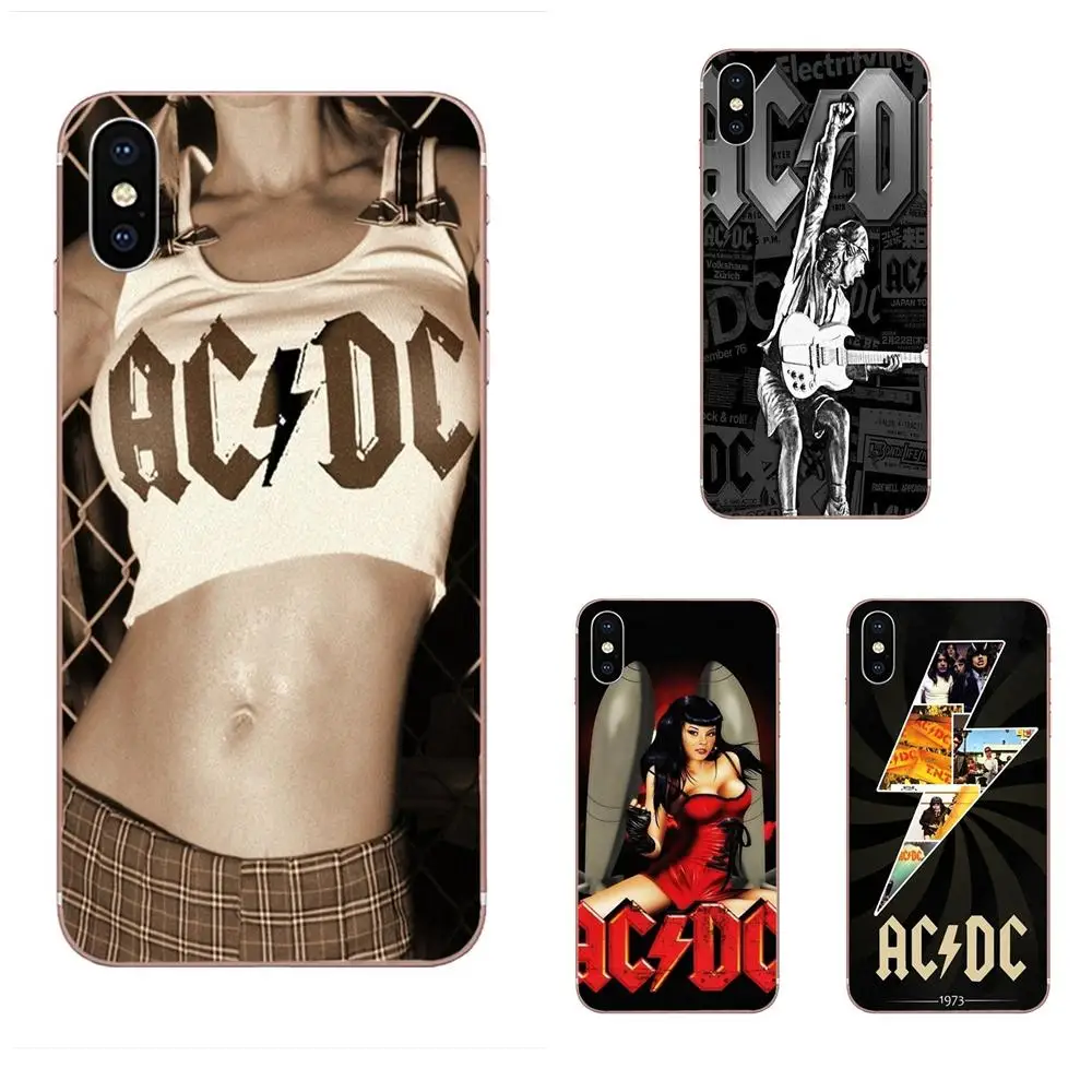 Мягкий чехол из ТПУ с узор модная сумка в руку Ac Dc плакат ACDC Музыка для Galaxy J1 J2 J3 J330