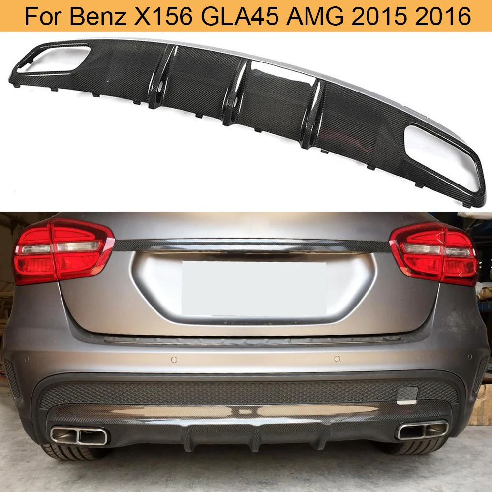 Carbon Fiber Car Rear Bumper Diffuser Lip For Mercedes Benz Gla Class