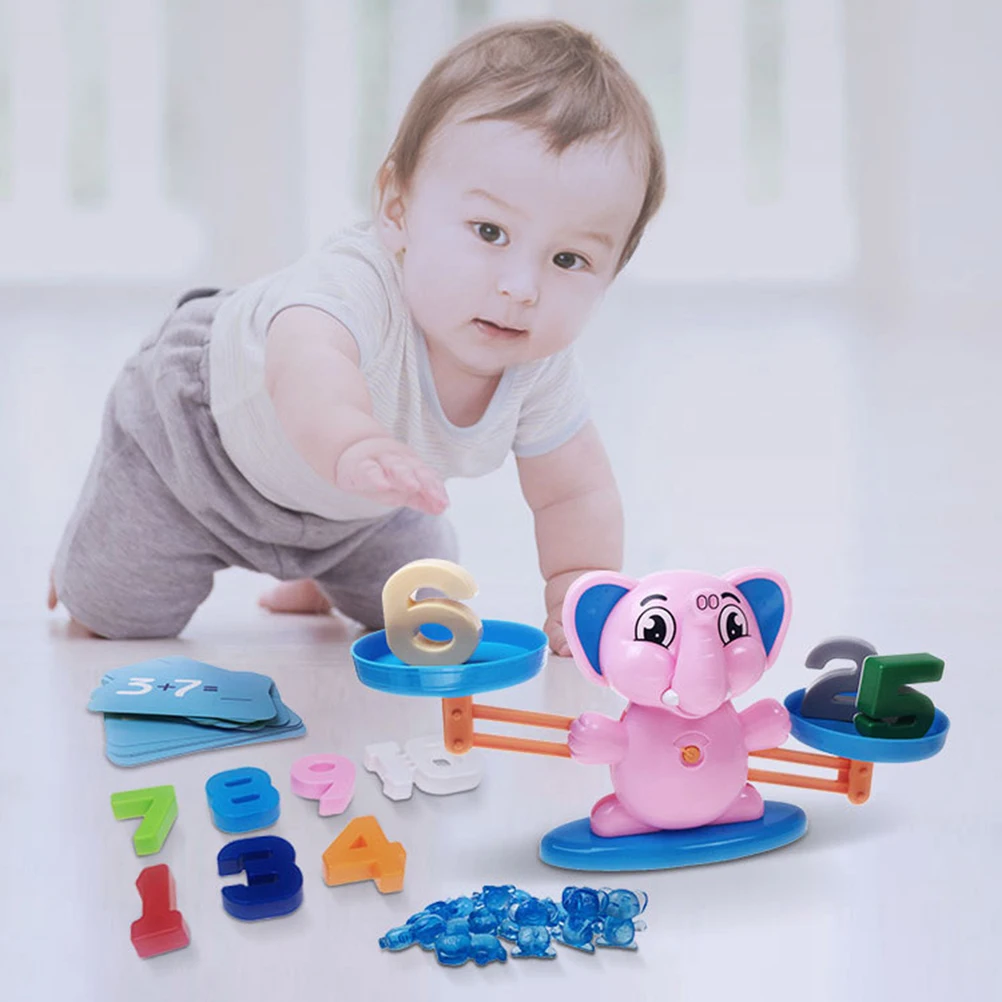 Цифровые весы с большим носом, игрушка для детей, обучающая игрушка для раннего развития, дополнение и вычитание, математические игрушечные весы