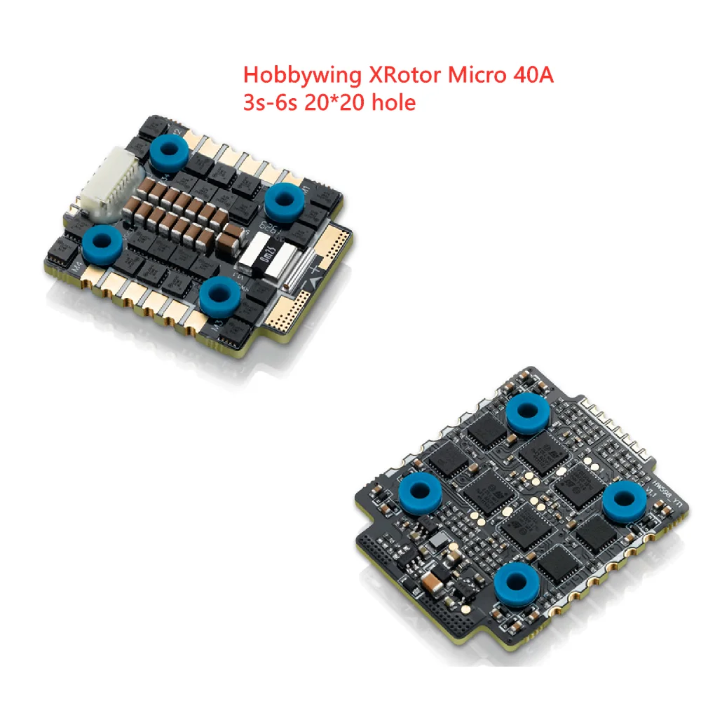 NEW 20x20mm Hobbywing XRotor Micro 40A 3S-6S BLheli_32 Dshot1200 Ready 4in1 Brushless ESC for RC Drone FPV Racing freestyle 1