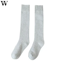 Womail, женские носки, носки до икры, зимние толстые теплые длинные носки, хлопковые носки, носки до икры, зимние цветные толстые теплые длинные носки без пятки