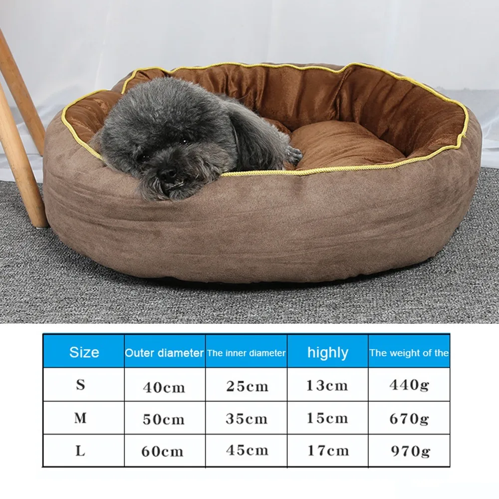 Super Soft Pet Bed Waterproof Cat Pet Kennel Dog Round Cat Winter Warm Sleeping Bag Washable Puppy Bed Cushion Mat