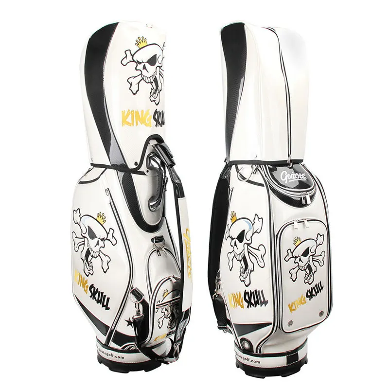 Стандартная сумка для гольфа Cadie Cart сумки с дождевыми капюшонами ПУ кожа 5 способов вышивка Гольф тур сумка для персонала