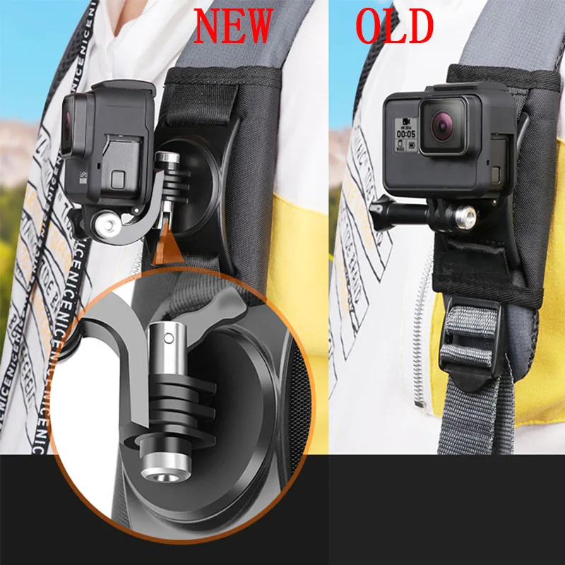 

New Backpack Shoulder Strap Mount Holder for GoPro Hero 7 6 5 4 /YI 4k/SJCAM/EKEN/AKASO/DJI OSMO Action Camera Clip Accessoreis