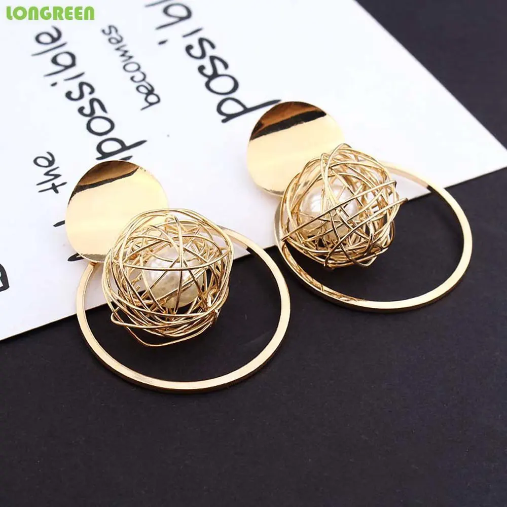 Metal Simple Stylish Geometric Round Unique Earrings For Women Girl Gifts Stainless Steel Earrings Set De Aretes Orecchini Donna