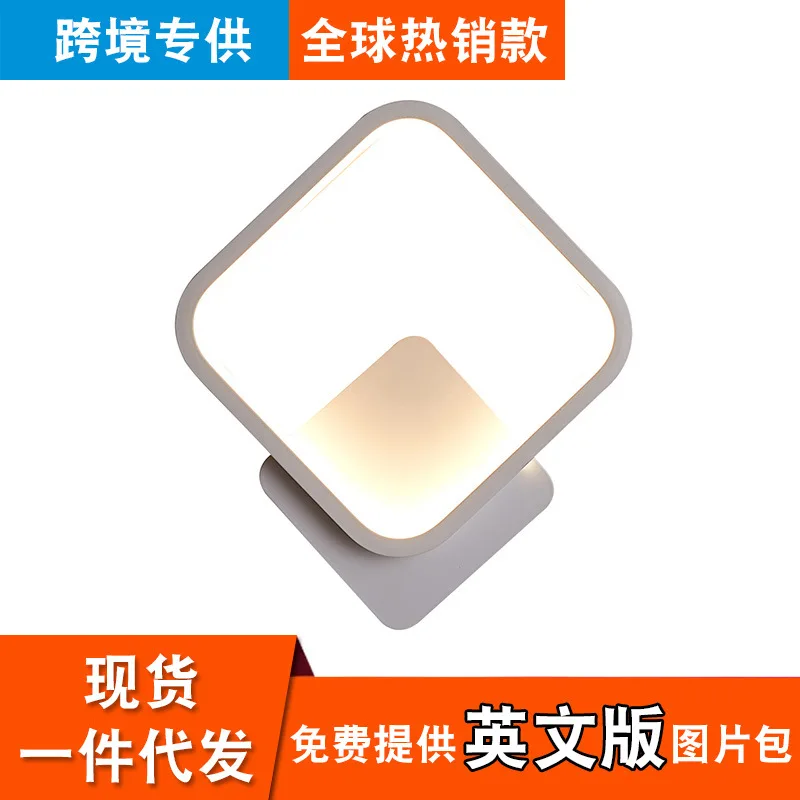 

Modern Minimalist Creative Bedroom Hallway Living Room Television Background Wall LED Aluminum Frame Wall Lamps Lighting