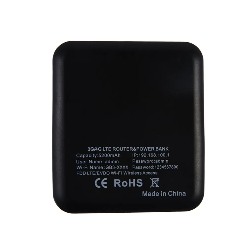 Mini Portable 4G Wifi Smart Router High Speed LTE 100M 4G Wireless Wifi Hotspot Router 5200mAh Large Capacity Battery