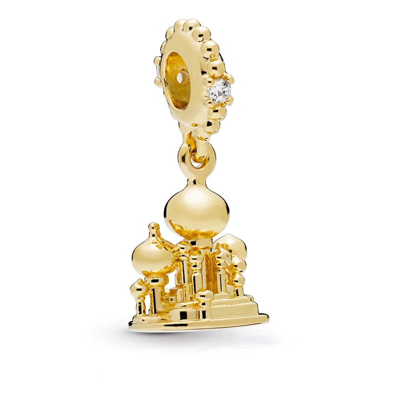 768040CZ PDB DZ 38 RLLEN 925 пробы Серебряный Модный замок ориентир здания, ожерелье, подвеска, ювелирные изделия для женщин и девушек, ювелирные изделия, подарок - Цвет камня: 768040CZ