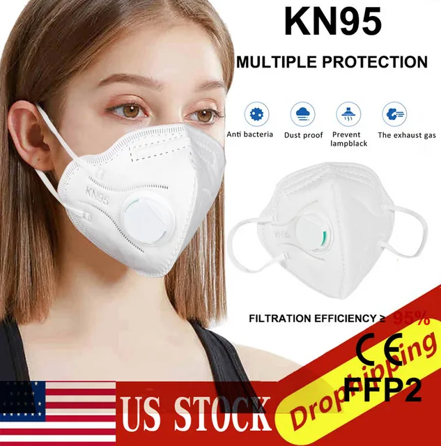 US $6.60  In Stock KN95 Face Mask No-value Antivirus Flu Anti Infection N95 Mask Respirator PM2.5 Protective 