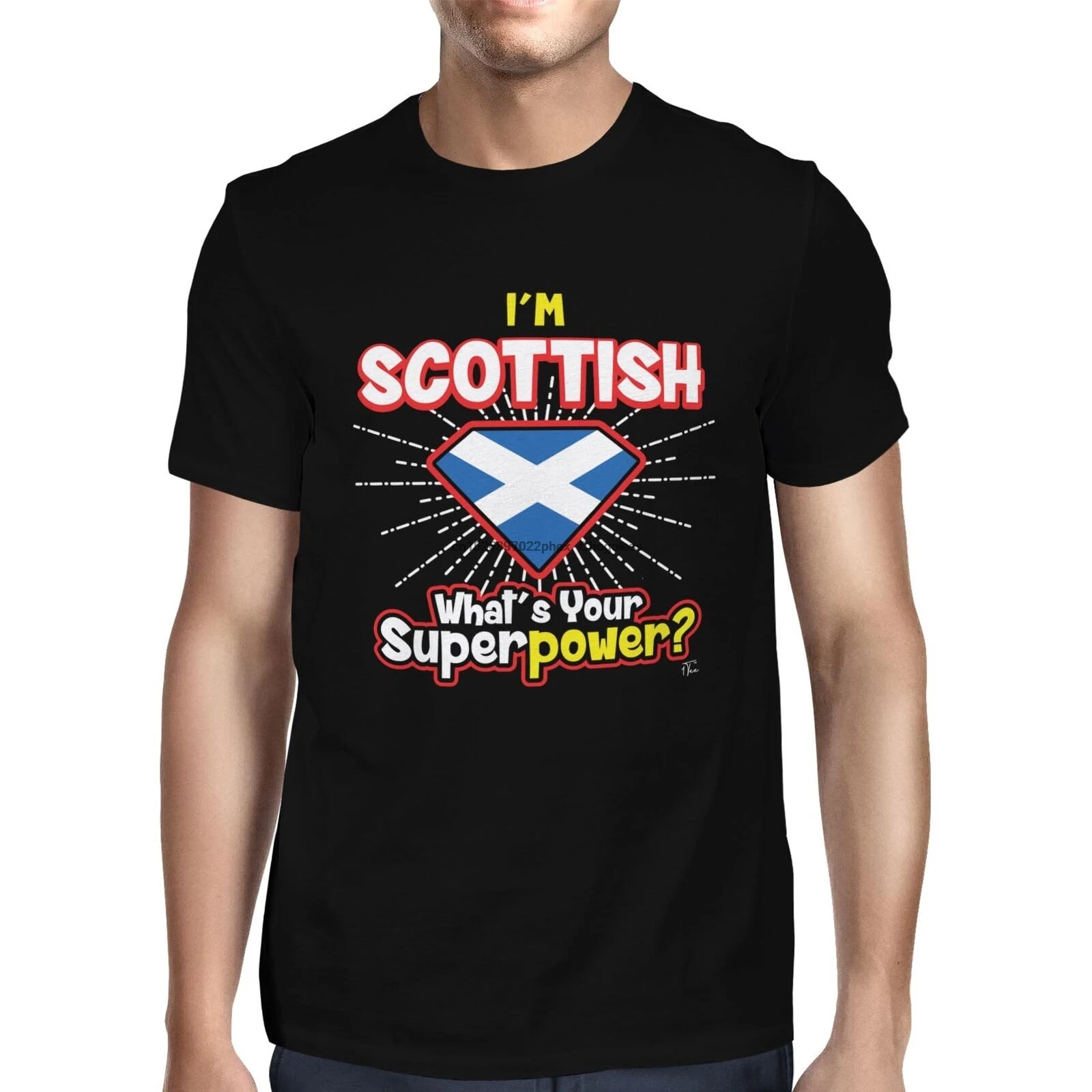 1 футболка мужская I'm Scottish What's Your Superpower | Мужская одежда