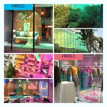 

SUNICE Self Adhesive Decorative Privacy Window Glass Film Sticker Rainbow Color Anti UV Self-adhesive Stickers Home 45cmX500cm