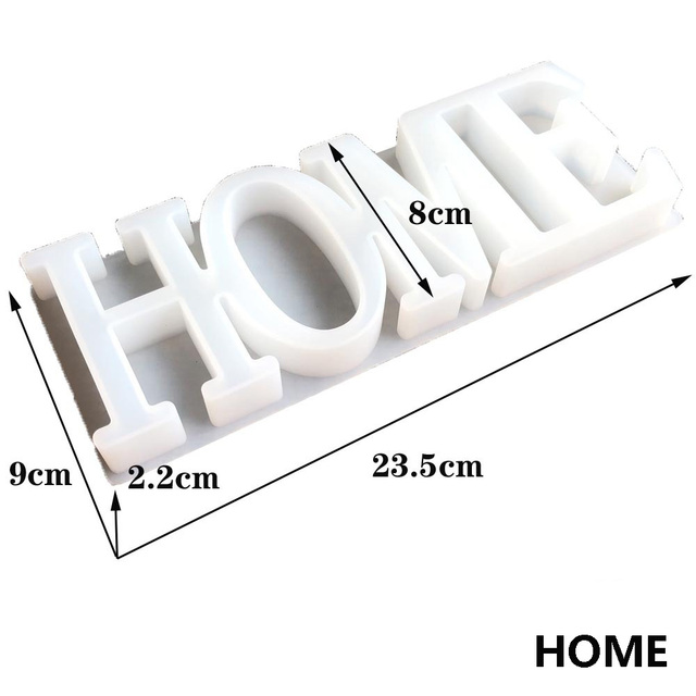 LOVE/HOME Silicone Mold Letters Casting Molds Heart Shape Home Craft Decoration Crystal Glue Cake Candy Jewelry Making Tool