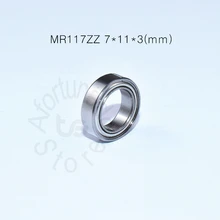 MR117ZZ 7*11*3(мм) 10 шт. подшипник ABEC-5 металлический герметичный Миниатюрный Мини-подшипник MR117 MR117ZZ хромированный стальной подшипник