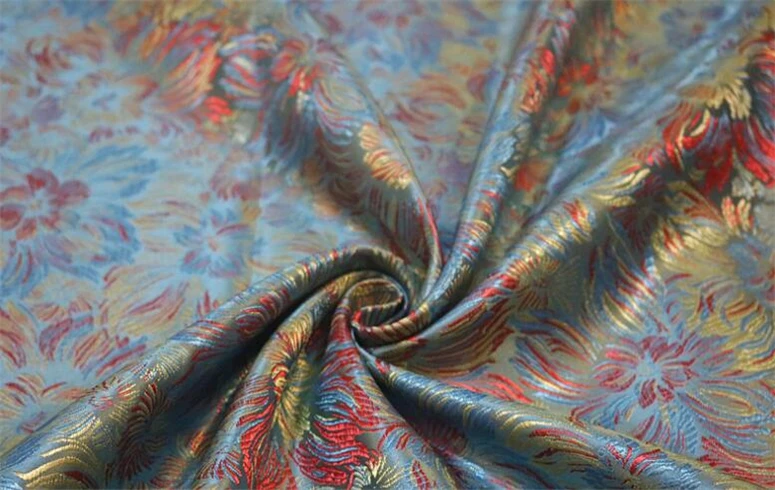Ханчжоу ткань 100 полиэстер парча шелковая ткань для костюм в китайском стиле Костюмы