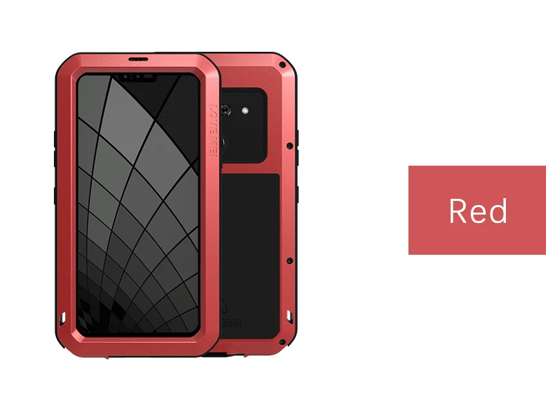 Для LG G8S ThinQ Case LGG8 ударопрочный водостойкий металлический бронированный чехол для телефона LG G8 ThinQ водонепроницаемый чехол - Цвет: red