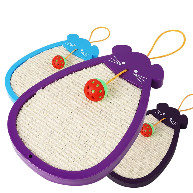 Cat Toys Cat Scratch Board Corrugated Paper With Sisal Ball Wear-resistant Cats Claws Springboard Funny Kitten Scratcher