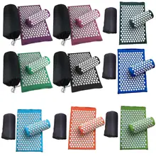 Массажные подушки Lotus акупрессурный мат, подушка для йоги, коврики для снятия боли в спине, шип, коврик для головы, шеи, ног, антистрессовый игольчатый массажер