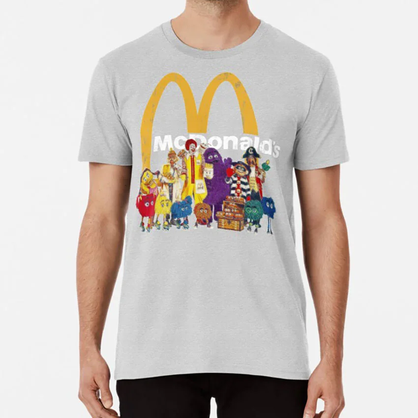McDonalds' друзья футболка mcdonalds mc donalds Рональд Макдональд котлета с рожицей жарить