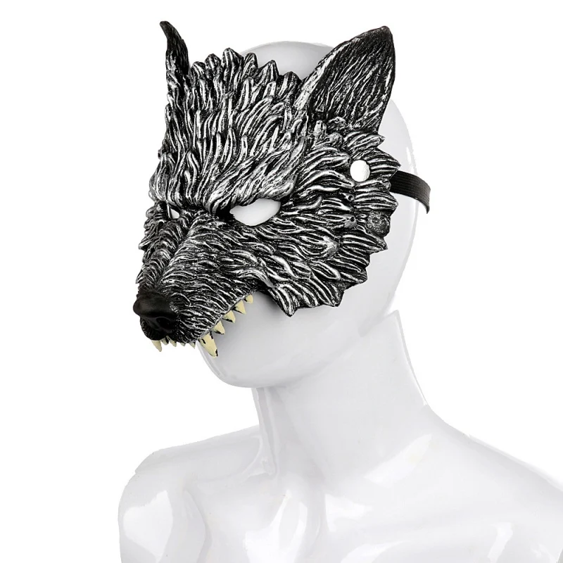

Wolf Mask Halloween Cosplay Horror Animal Costume Carnival 3D Animal Scary Mask for Men and Women